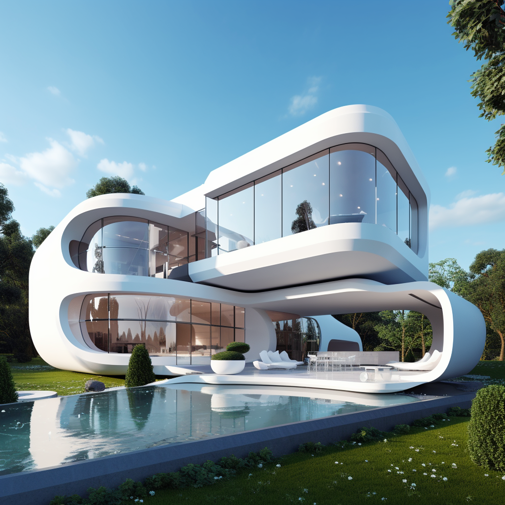 futuristic house by Midjourney